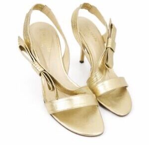 Kate Spade Gold Bow Heels